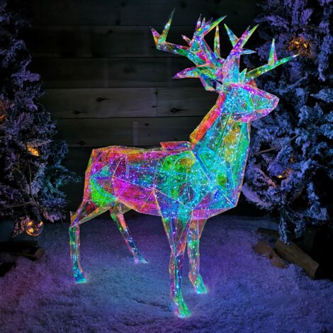 90cm Light up Indoor Outdoor Dream Christmas Stag with 500 White LEDs (1/5)