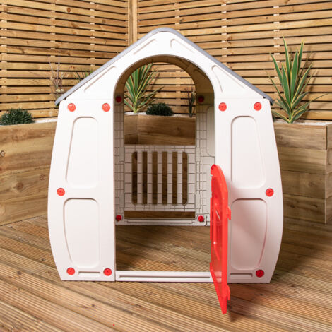 Grey Green Kids Indoor Outdoor Plastic Wendy House Magical