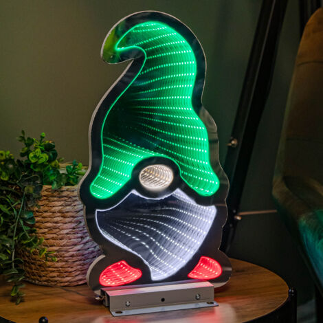 40cm Infinity Gonk with Hat on Metal Base with Green, White and Red LEDs (1/5)