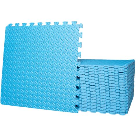 Samuel Alexander Blue 32 Piece EVA Foam Floor Protective Tiles / Mats 60x60cm Each Set For Gyms, Kitchens, Garages, Camping, Kids Play Matting, Floor Mats Set Covers 11.52 sqm (124 sq ft) (1/5)