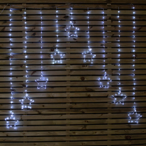 1.2m x 1.2m FlexiBrights Christmas Star Curtain Lights with 258 White LEDs (1/5)