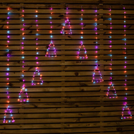 1.2m x 1.2m FlexiBrights Christmas Tree Curtain Lights with 258 Rainbow LEDs (1/5)
