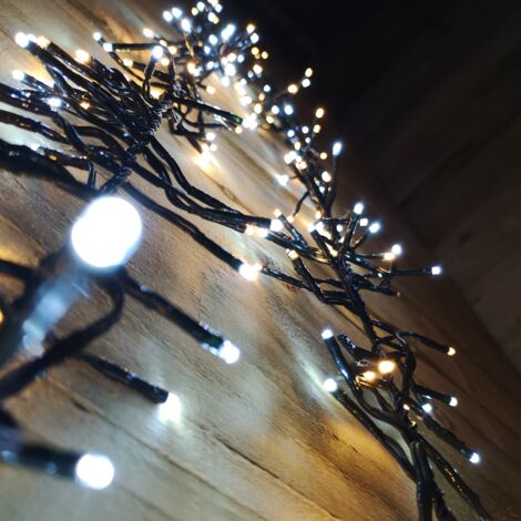 480 LED 6.2m Premier Clusterbrights Indoor Outdoor Multifunction Mains Operated Christmas Cluster Lights with Timer in Cool & Warm White Mix (1/3)