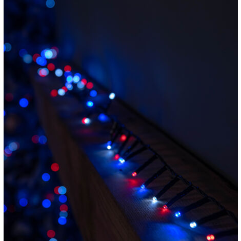 125m 5000 LED TreeBrights Christmas String Lights with Timer in Blue White & Red (1/5)