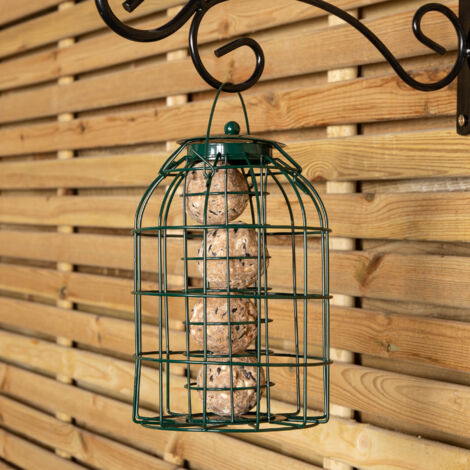 Samuel Alexander Metal Hanging Bird Fat Ball Feeder with Squirrel Guard (1/5)