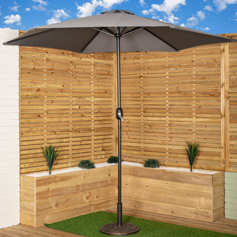 Samuel Alexander 2.7m Havana Garden Patio Parasol with Crank Handle in Grey (1/5)