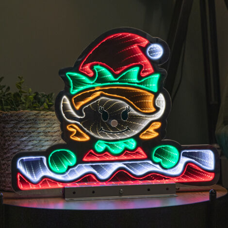 40cm Light up Christmas Elf Girl Infinity Decoration with LEDs (1/5)