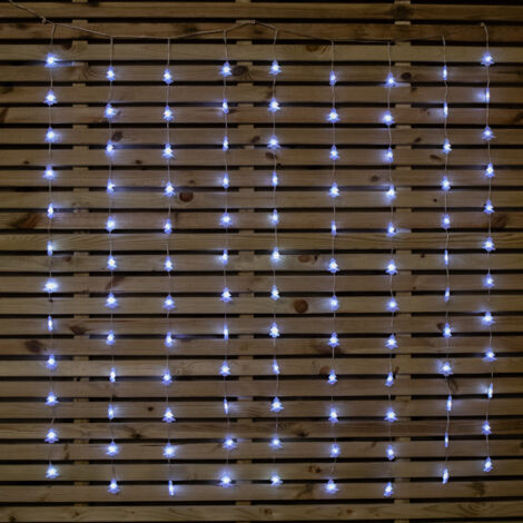1.2 x 1.2m Light up Christmas Tree Curtain Lights with 108 White LEDs (1/5)
