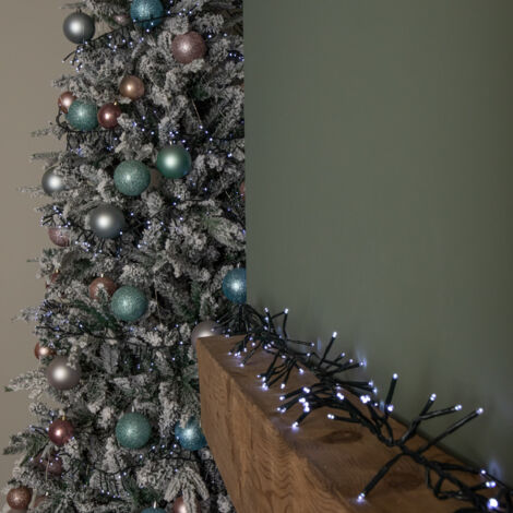 18.5m 1440 LED Christmas Cluster Multi-Action String Lights with Timer in White (1/5)