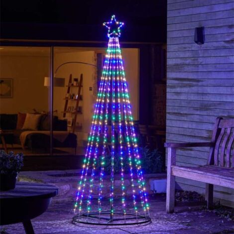 1.8m Light up Christmas Twinkle Maypole Tree with Multi-Coloured LEDs (1/5)