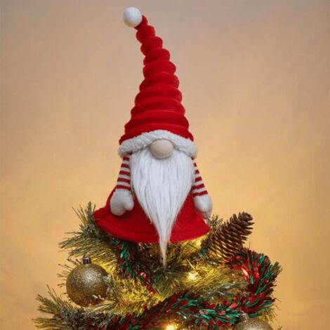 31cm Red and White GrooviKert Gonk Christmas Tree Topper (1/4)