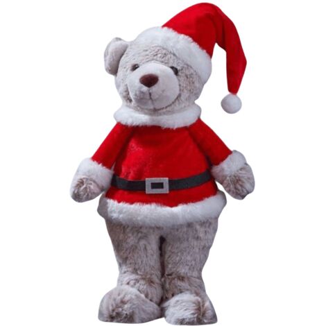 35cm Plush Standing Teddy Santa Christmas Decoration (1/5)