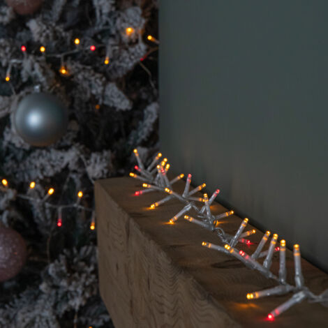 18.7m 750 LED TreeBrights Christmas String Lights with Timer in Vintage Gold and Red on Clear Cable (1/5)