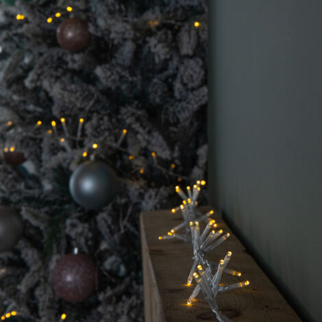 37.5m 1500 LED TreeBrights Christmas String Lights with Timer in Warm White on Clear Cable (1/5)