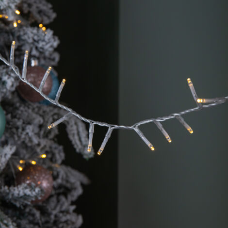 37.5m 1500 LED TreeBrights Christmas String Lights with Timer in Warm ...