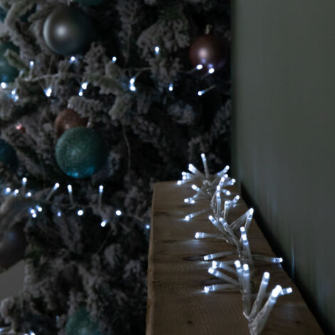 37.5m 1500 LED TreeBrights Christmas String Lights with Timer in White on Clear Cable (1/5)