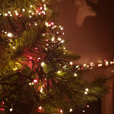 37.5m 1500 LED TreeBrights Christmas String Lights with Timer in White ...