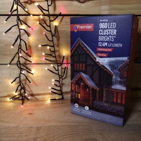 37.5m 1500 LED TreeBrights Christmas String Lights with Timer in Blue ...