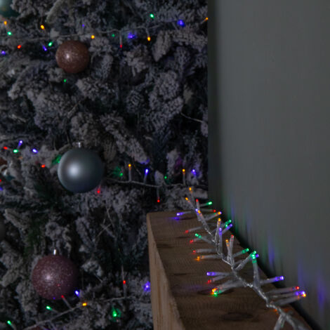 37.5m 1500 LED TreeBrights Christmas String Lights with Timer in Multi-Coloured on Clear Cable (1/5)