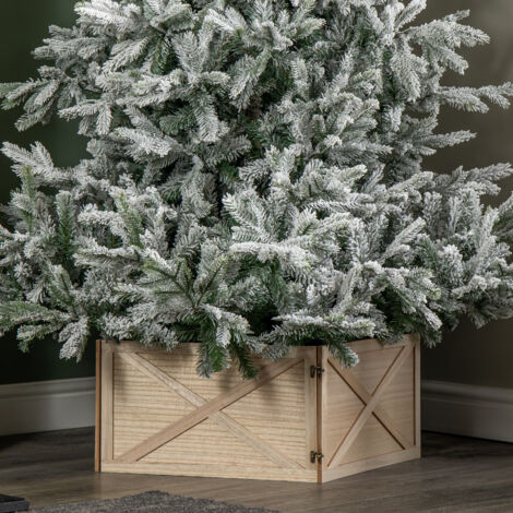 50 x 50cm Square Wooden Foldable Christmas Tree Base (1/5)
