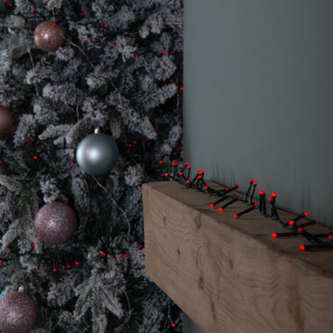 9m 360 LED Battery Operated Christmas BerryBrights String Lights in Red (1/5)