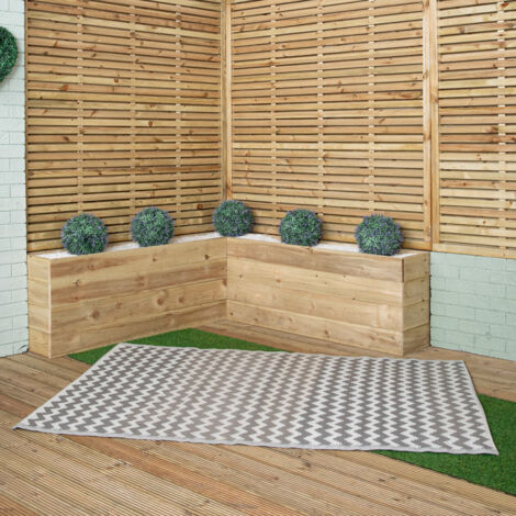 1.5m x 2.1m Atlantis Large Outdoor Alfresco Patio Rug Mat in Slate (1/5)