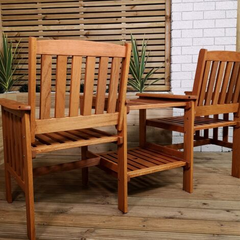 Hardwood Wooden Garden Furniture Tete A Tete Garden Seat Bench