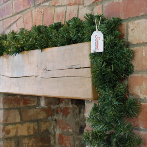 270cm (9ft) x 20cm Imperial Pine Christmas Garland Plain Green (1/3)