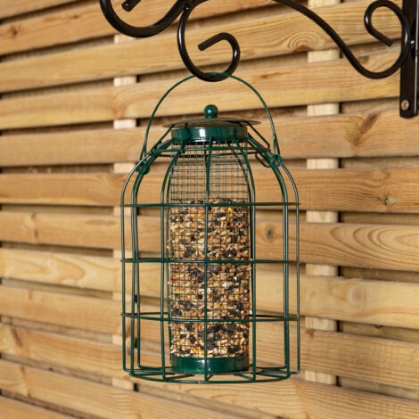 Bird Feeder Nut Feed squirrel guard Bird Feeder with Cage Outdoor Caged Feeder (1/7)