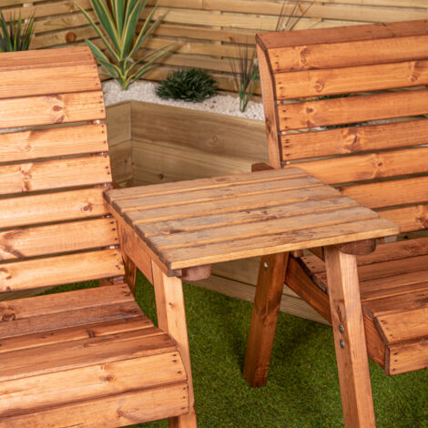 Hand Made Chunky Rustic Wooden Garden Furniture Straight Tray (1/3)