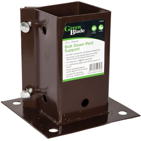 75mm x 75mm (3" x 3") Metal Garden Fence Post Holder / Spike (1/5)