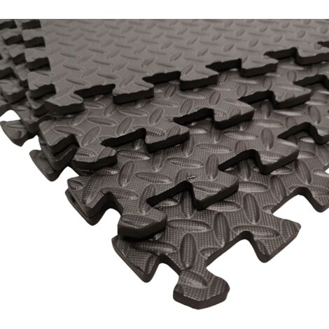 Samuel Alexander 4 Piece EVA Foam Floor Protective Tiles / Mats 60x60cm Each For Gyms, Kitchens, Garages, Camping, Kids Play Matting, Hot Tub Flooring And Much More Set Covers 1.44 sqm (15.5 sq ft)