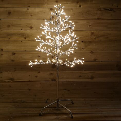 silver christmas tree lights