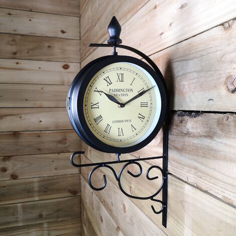 Garden Clock Vintage Victorian Station Style 'London' Garden Clock Waterproof 