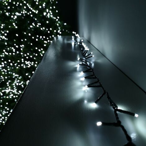 2000 LED 50m Premier Christmas Outdoor Multi Function Timer Lights in Cool White