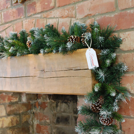 270cm x 25cm Samuel Alexander Frosted Glacier Christmas Garland with Pine Cones (1/5)