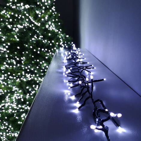 480 LED 6.2m Premier Clusterbrights Indoor Outdoor Multifunction Mains Operated Christmas Cluster Lights with Timer in Cool White (1/5)