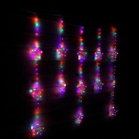 312 LED 1.3m x 1.2m Premier Christmas Star Curtain Lights in Static ...