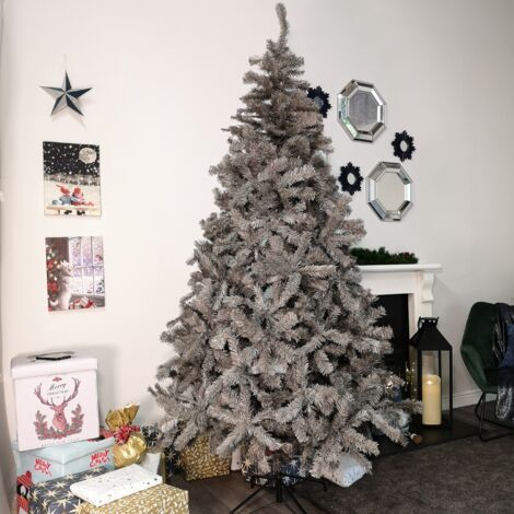 8ft (2.4m) Plain Grey Colorado Spruce Wrapped Christmas Tree 1097 Tips (1/5)