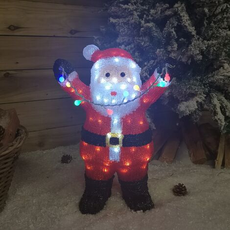 49cm LED Indoor Outdoor Acrylic Santa Christmas Decoration