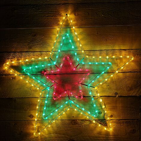 80cm Multicoloured LED Indoor Outdoor Star Ropelight Christmas Decoration (1/5)