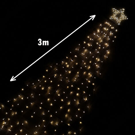 3m Indoor Outdoor Shooting Star Multifunction LED Christmas Decoration with Timer in Warm White (1/5)