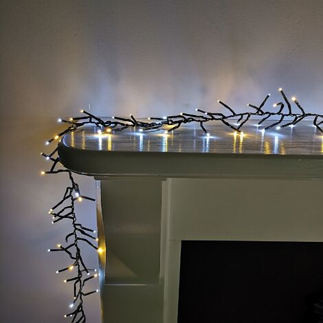2000 LED 25m Premier Clusterbrights Christmas cluster lights – Mains operated with timer – 8 light sequences – Indoor outdoor use – Cool & warm white – Samuel Alexander (1/5)
