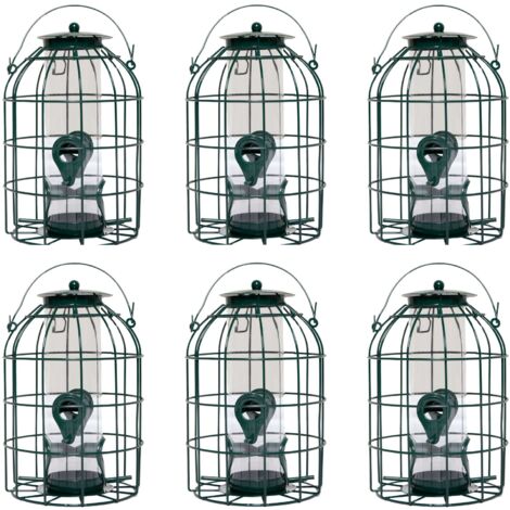 Pack of 6 Wild Bird Seed Feeder Cage with Squirrel Guard (1/5)
