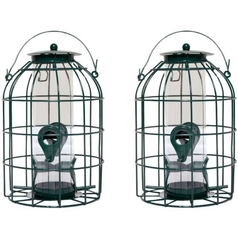 Pack of 2 Wild Bird Seed Feeder Cage with Squirrel Guard