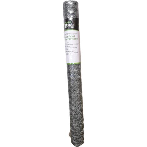 5m x 60cm x 25mm Galvanised Steel Chicken Garden Wire Netting / Fencing (1/2)