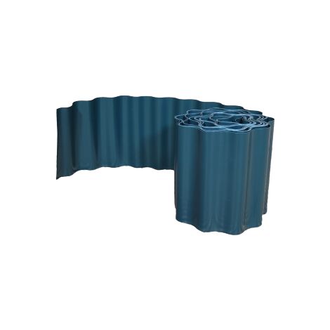 15cm x 9m Large Plastic Corrugated Lawn Garden Edging Border in Green
