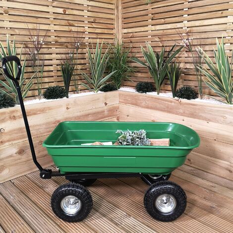 75 Litre 200Kg Capacity Tipping Garden Dump Cart / Truck Trolley / Wheelbarrow (1/5)