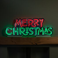1m Light up Merry Christmas Infinity Light Decoration with Red and Green LEDs
