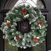 40cm Snow Tips Christmas Door Wreath for Indoor / Outdoor